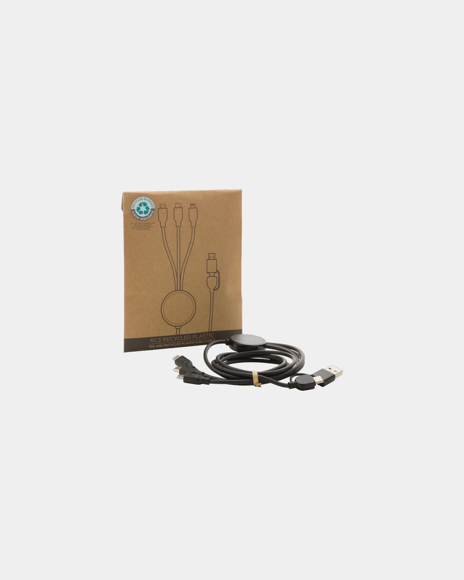 Multi-cavo 6 in 1 riciclato RCS da personalizzare - 1